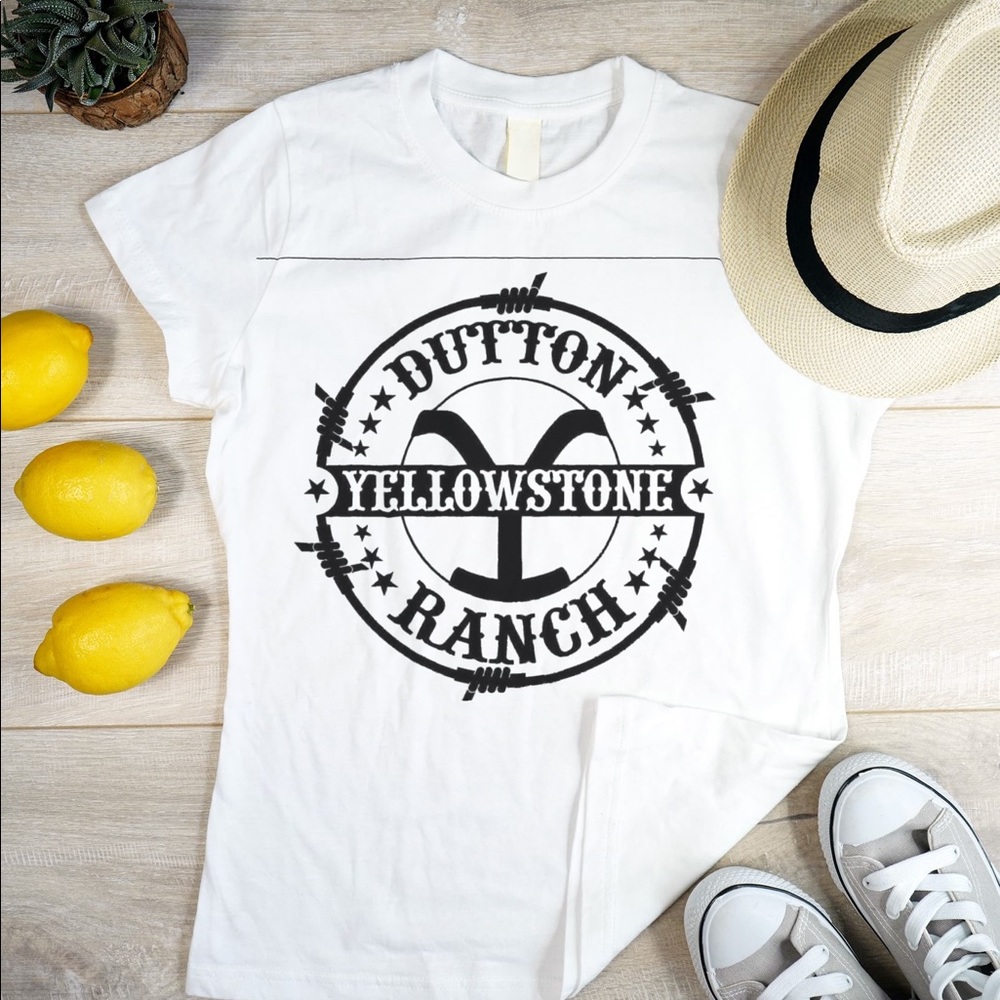 Yellowstone Dutton ranch tee barbed wire